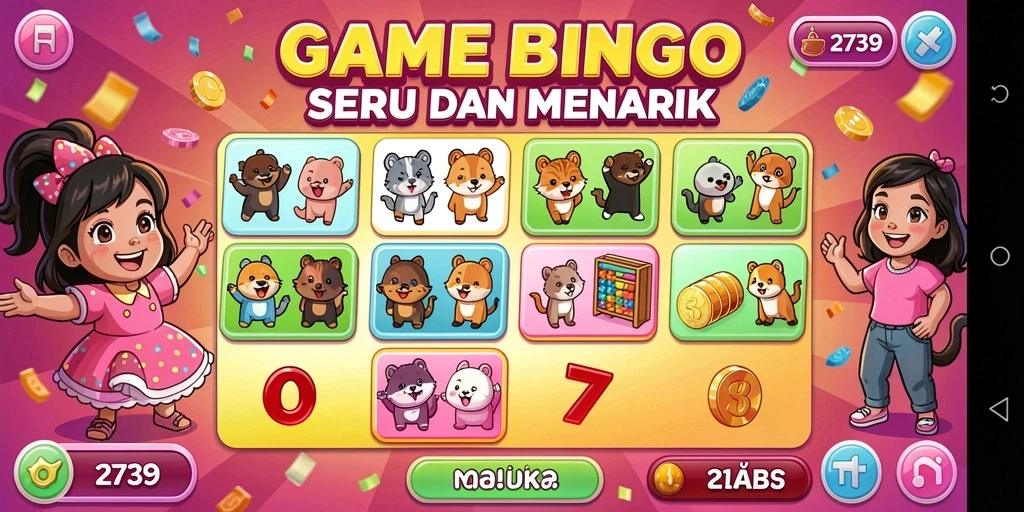 Screenshot gameplay Bingo yang seru dan interaktif.