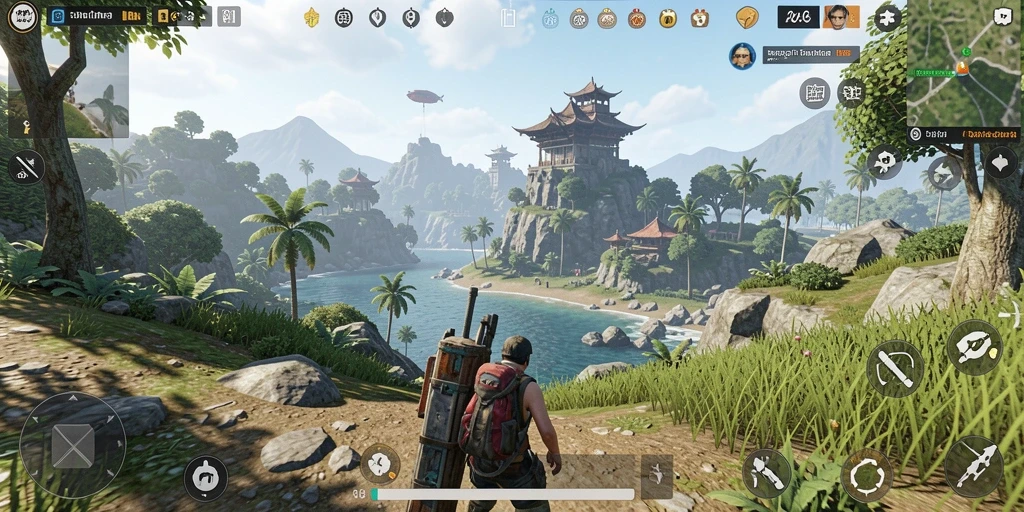 Tampilan gameplay 3446 yang memukau di dunia terbuka.