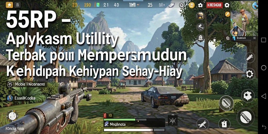 Tampilan screenshot utama aplikasi Utility 55RP dengan fitur-fitur menarik.