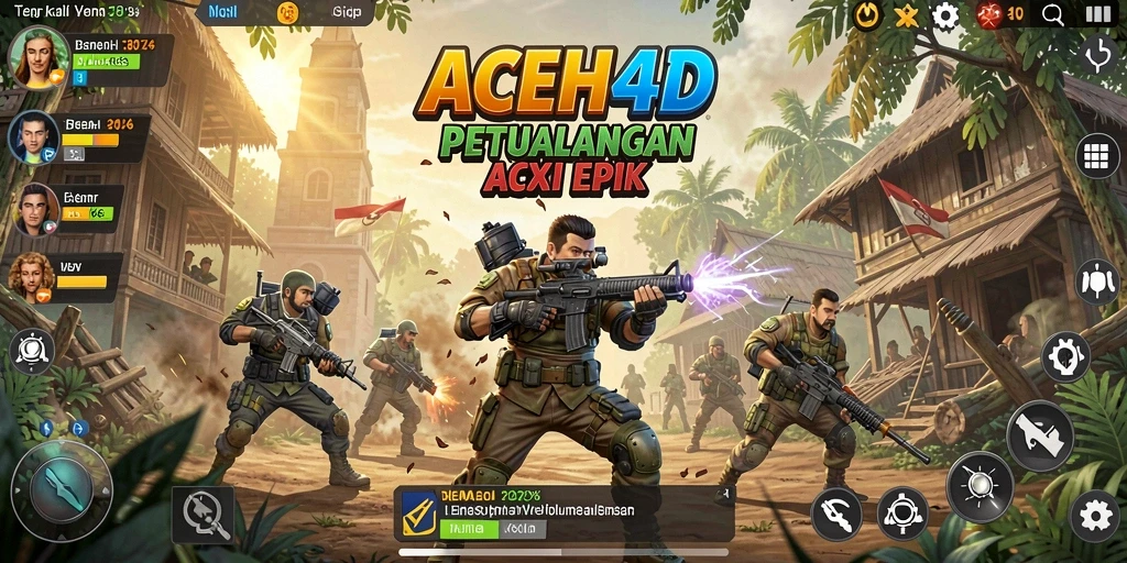 Tampilan gameplay action yang mendebarkan di ACEH4D.