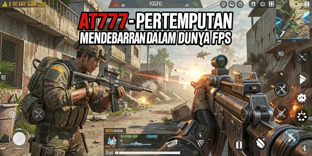 Tampilan gameplay seru di AT777 dengan pertempuran FPS yang intens.