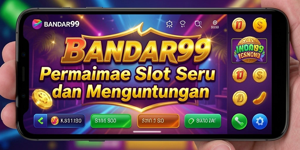 Screenshot gameplay BANDAR99 menampilkan slot yang penuh warna dan seru.