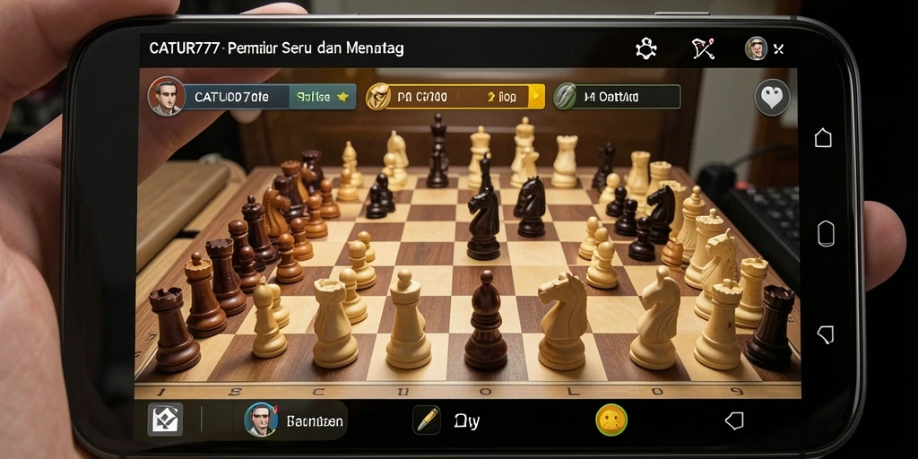 Gameplay seru catur dalam CATUR777 dengan antarmuka menarik.
