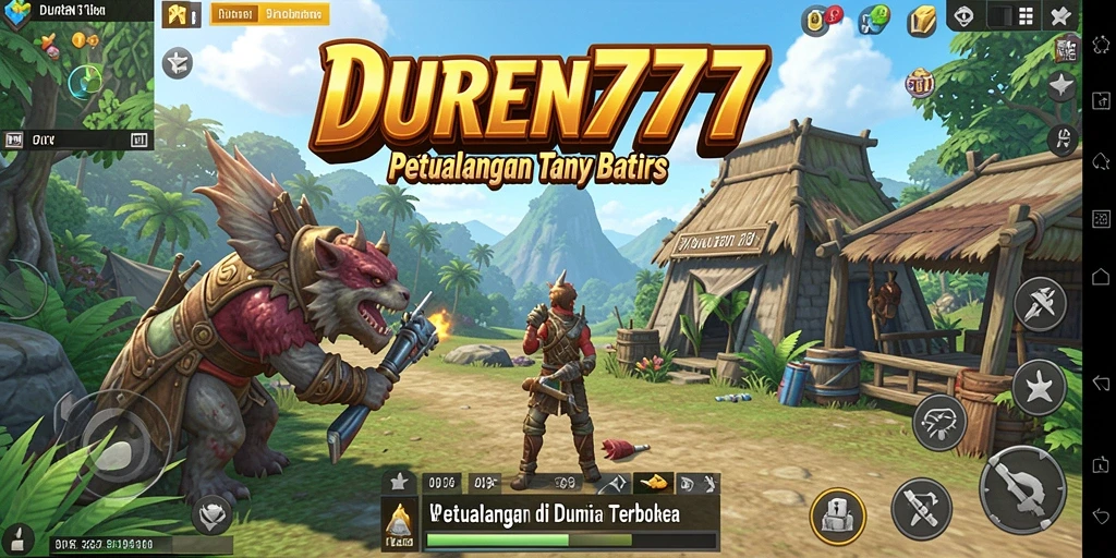 Screenshot gameplay DUREN777 menampilkan dunia terbuka yang luas dan penuh petualangan.