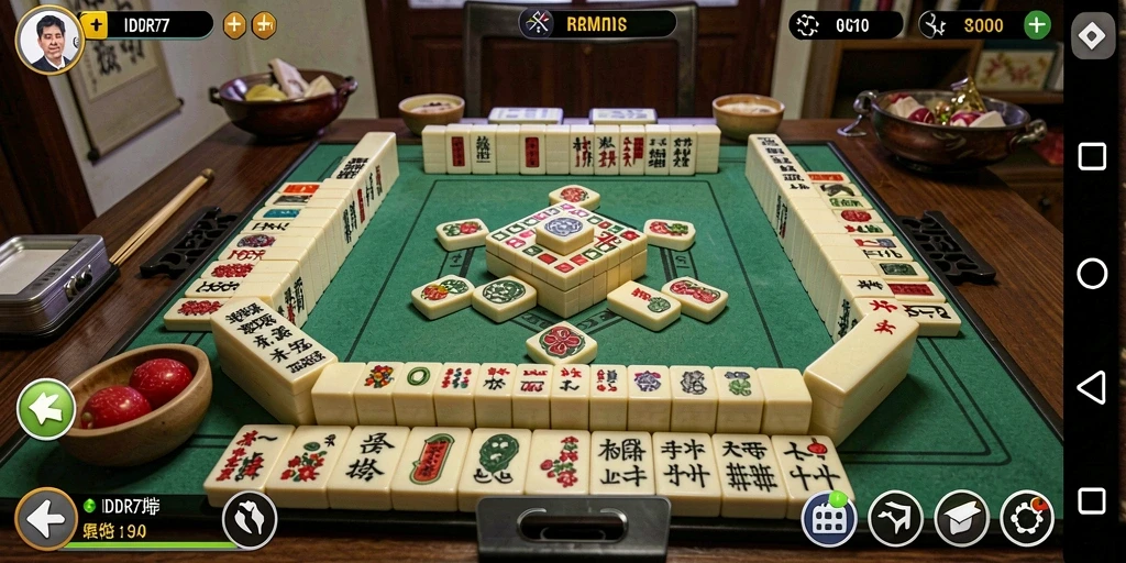 Tampilan gameplay IDR77 yang seru dan menantang dalam permainan Mahjong.