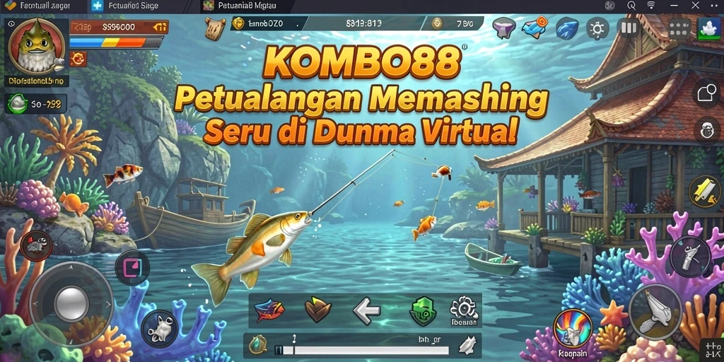 Gameplay menakjubkan KOMBO88 di dunia memancing virtual.