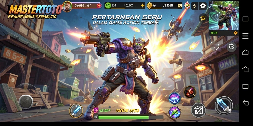 Tampilan seru gameplay MASTERTOTO dalam aksi penuh adrenalin.