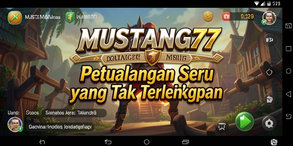 Tampilan gameplay MUSTANG77 dengan aksi petualangan seru.