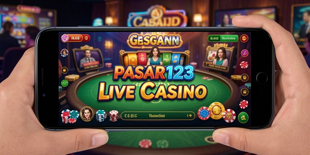 Screenshot PASAR123 menampilkan dealer langsung dalam permainan yang seru.