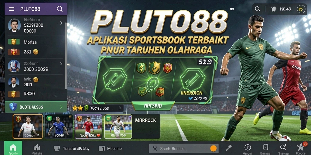 Tampilan antarmuka PLUTO88 yang menarik dan intuitif saat taruhan olahraga.