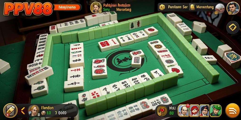 Tampilan screenshot gameplay <strong>PPV88</strong> dengan desain menarik dan papan Mahjong yang seru.