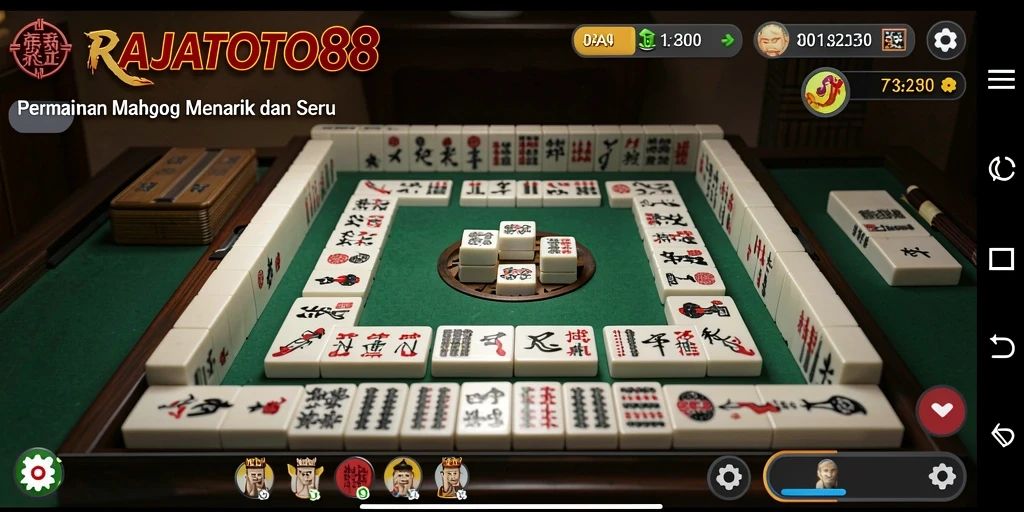 Tangkapan layar RAJATOTO88 menunjukkan gameplay Mahjong yang menantang dan seru.
