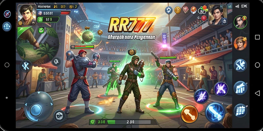 Tampilan seru gameplay strategi dalam RR777 dengan pertempuran intens.