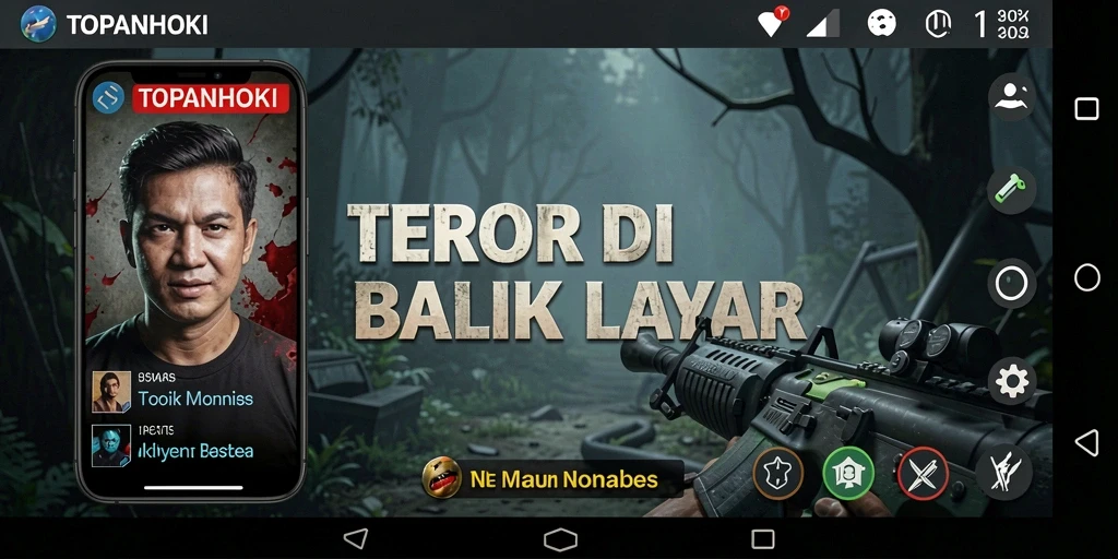 Tangkapan layar menampilkan momen menegangkan dalam gameplay horor.