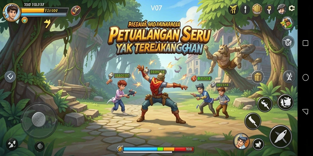 Screenshot gameplay V07 menampilkan petualangan seru dan eksplorasi.