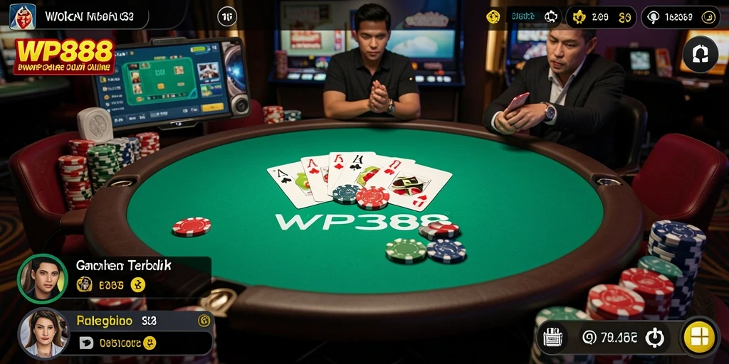 Tampilan gameplay Poker yang menarik dan interaktif.